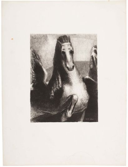 Odilon REDON (1840-1916)
L’Aile. 1893. Lithographie....