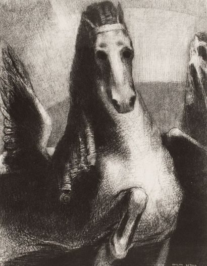 Odilon REDON (1840-1916)
L’Aile. 1893. Lithographie....