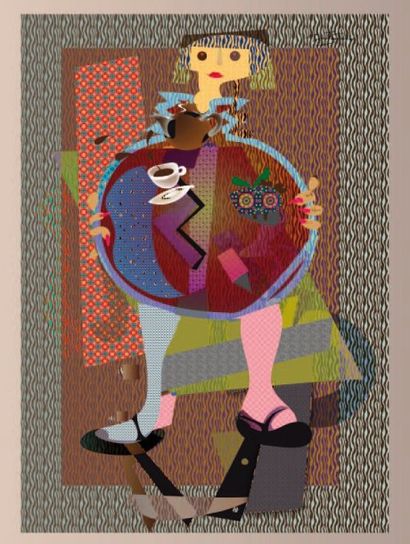 DIVINE FANTAISIE
Femme au plateau, 2009....