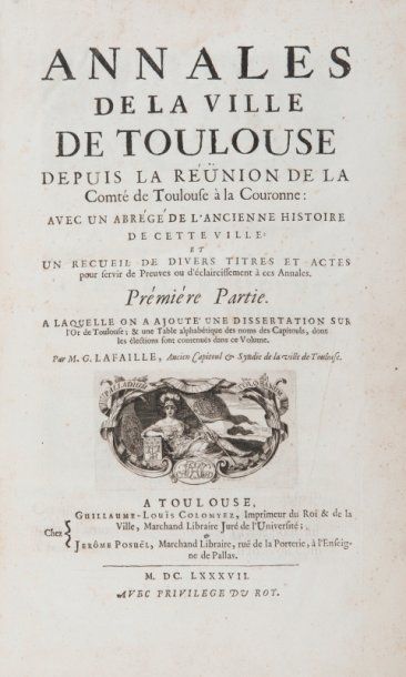 LAFAILLE G
Annales de la ville de Toulouse...