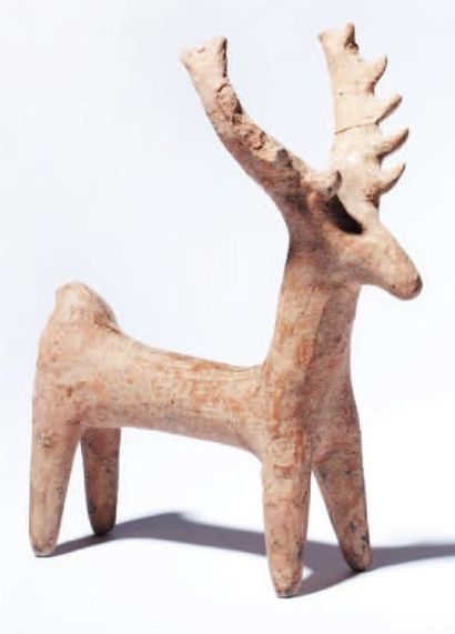 Cervidé syro-hittite Terre cuite. III-IIème...
