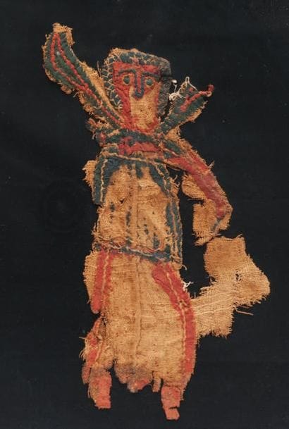 Rare tapisserie copte représentant «Saint-Michel»...