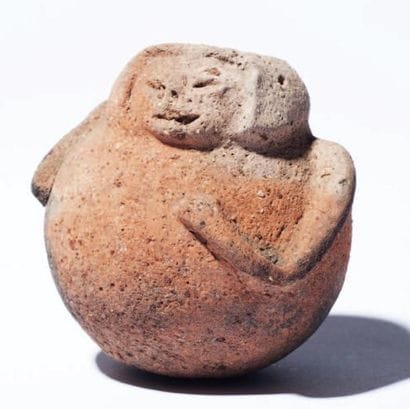 Vase anthropomorphe de forme globulaire Colombie...