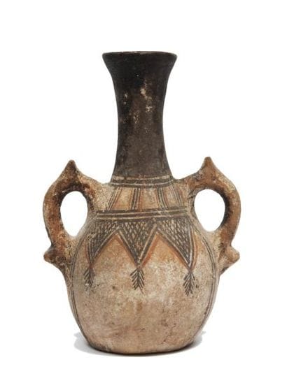 Vase à long col Terre cuite. Kabilie (XIXème...