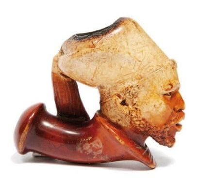 Pipe en écume de mer à tête de Zouave XIXème...