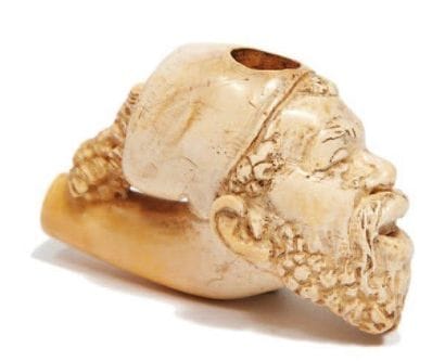 Pipe en écume de mer à tête de Zouave ou...