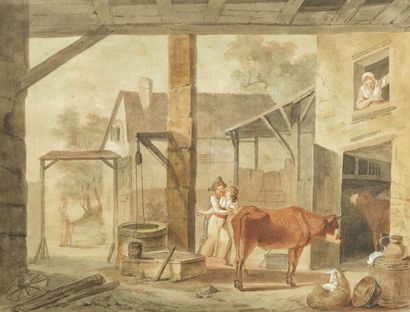 Attribué à Philibert Louis DEBUCOURT (1755...