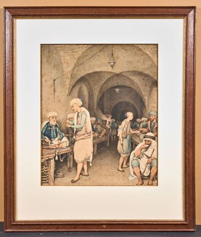 DURAND (Actif au XIXe siècle)

Le café turc

Aquarelle...