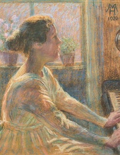 Hedwig MUNK (Actif au XXe)

La pianiste

Pastel

50,5...