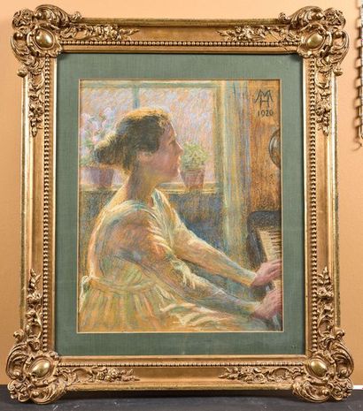 Hedwig MUNK (Actif au XXe)

La pianiste

Pastel

50,5...