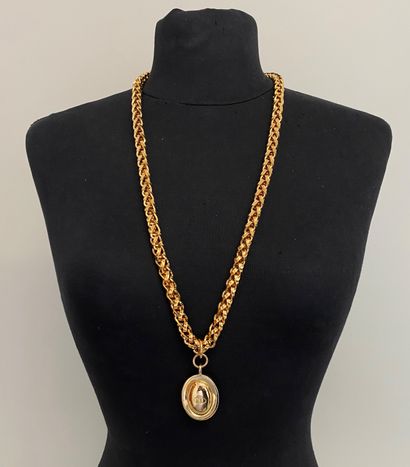 CHRISTIAN DIOR Necklace in gold-plated metal...
