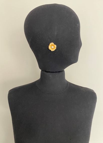 CHRISTIAN DIOR Pair of gold plated pearl...