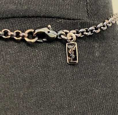 YVES SAINT LAURENT Necklace in black metal...