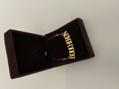 BOUCHERON Adjustable lace necklace in leather...