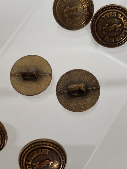 YVES SAINT LAURENT lot of 12 patinated metal...