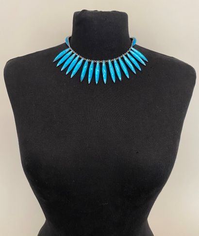 JACQUES GAUTIER Necklace in silver plated...