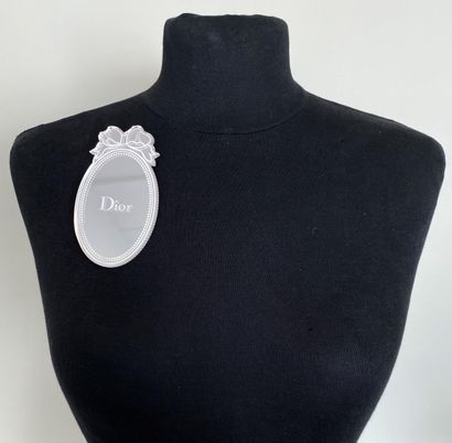CHRISTIAN DIOR Oval mirror brooch in Louis...