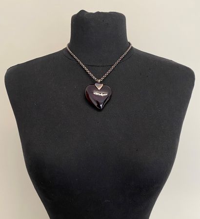 YVES SAINT LAURENT Necklace in black metal...