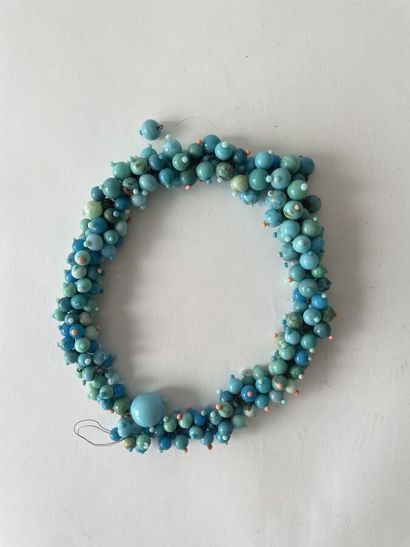 GRIPOIX Collier tresse de perles de pâte...