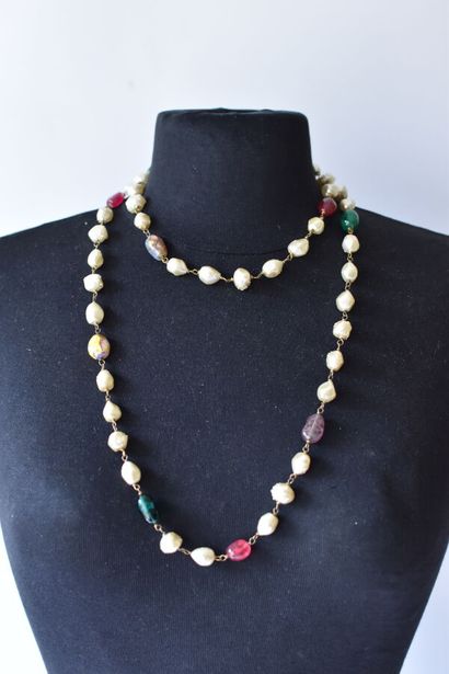 LINA BARETTI par GRIPOIX Collier double rang...