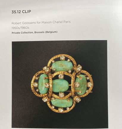 CHANEL par ROBERT GOOSSENS Broche écusson...