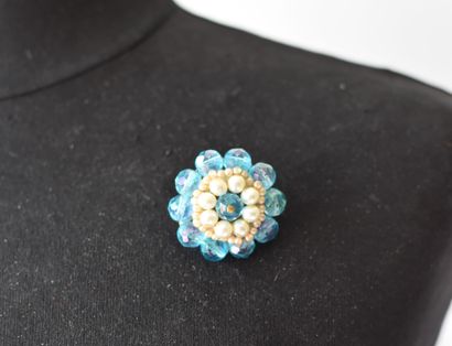 LINA BARETTI Broche de revers en métal boules...