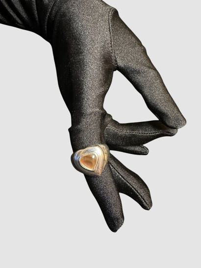 YVES SAINT LAURENT Bague coeur en argent...