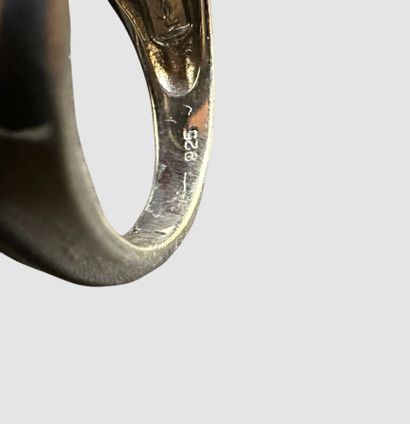 YVES SAINT LAURENT Bague coeur en argent...