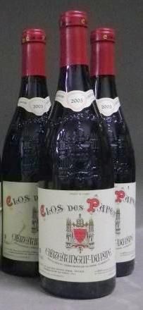 3 Bouteilles CHATEAUNEUF DU PAPE CLOS DES...