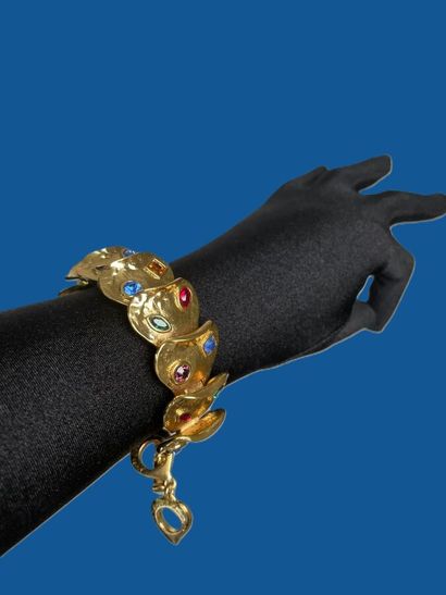 YVES SAINT LAURENT Heart bracelet in gold-plated...