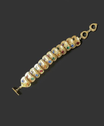 YVES SAINT LAURENT Heart bracelet in gold-plated...