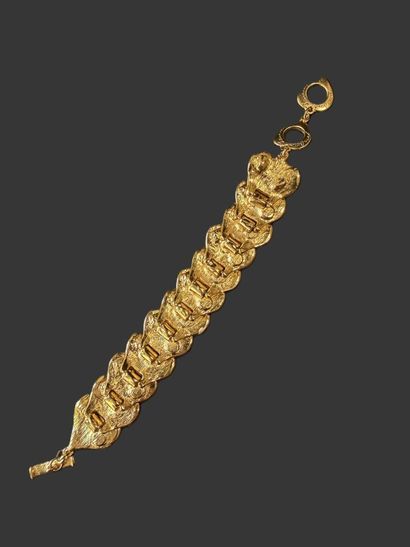 YVES SAINT LAURENT Heart bracelet in gold-plated...