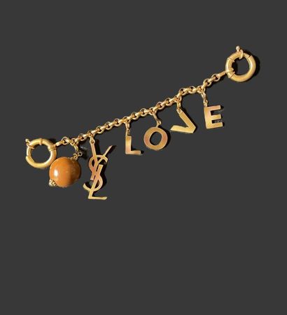 YVES SAINT LAURENT LOVE bracelet with gilded...