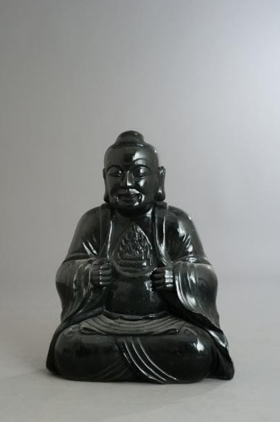 CHINE
Importante sculpture en pierre dure...