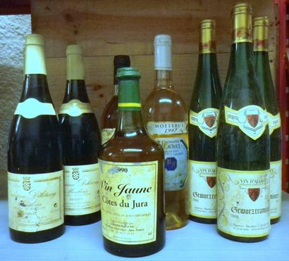 9 Bouteilles VINS BLANCS FRANCAIS DIVERS:...