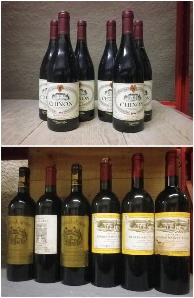 12 Bouteilles VINS ROUGES FRANCAIS DIVERS:...