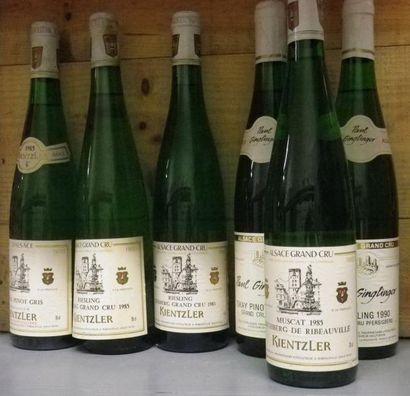 6 Bouteilles des VINS DIVERS D'ALSACE: 1...