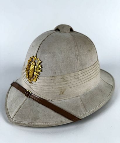 Rare casque tropical d'officier britannique...