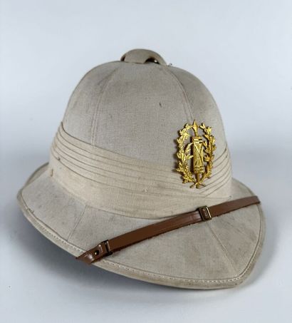 Rare casque tropical d'officier britannique...
