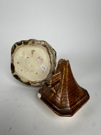 A tobacco jar depicting, this time, a Renaissance-style...