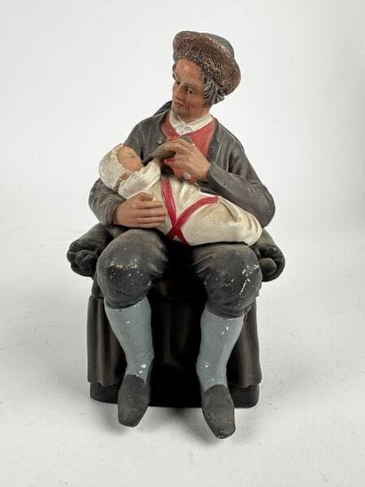 Polychrome terracotta - Bavaria - 
Late 19th...