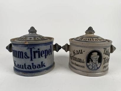 Set of two late 19th-century German stoneware...