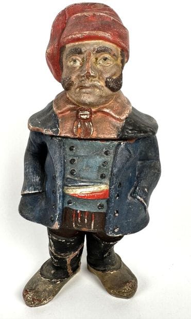Polychrome terracotta. Miller with a tricolor...