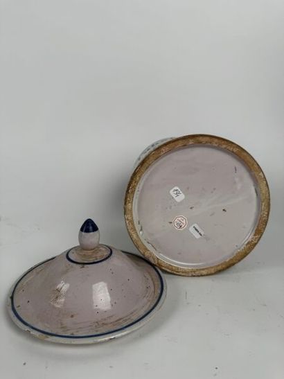 Grand pot à tabac de négociant, d'époque...