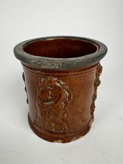 Lot de plusieurs pots à tabac
Grès XIXe siècle,...