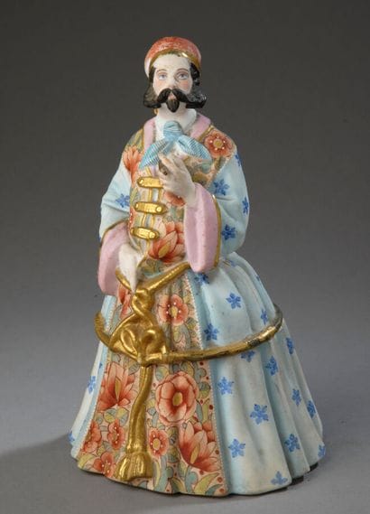 Tobacco Jar
Painted bisque, 19th century
A...