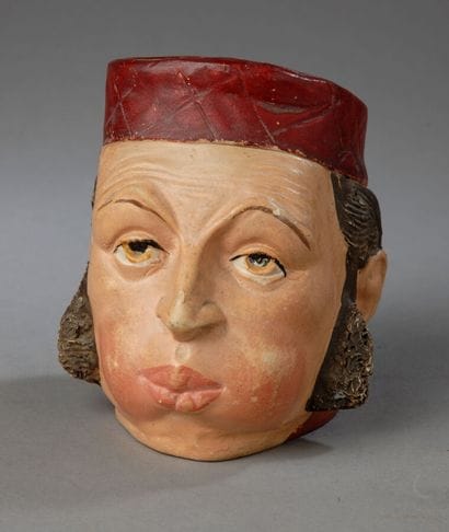 Tobacco jar
Polychrome glazed earthenware,...