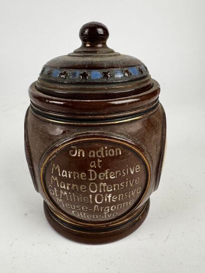 A glazed stoneware pot - Germany (Nasseau)...