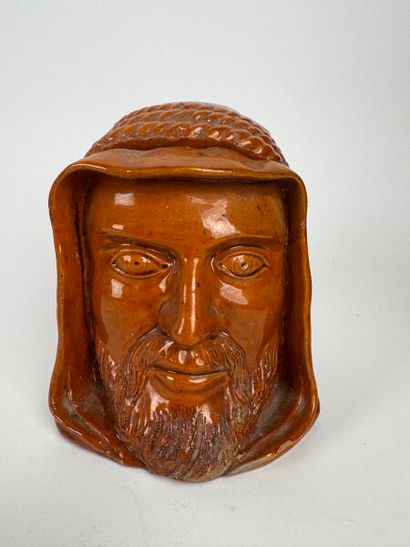 Large tobacco jar depicting the head of Abdel...