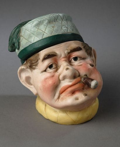 Tobacco jar
Painted biscuit, Germany, 19th...